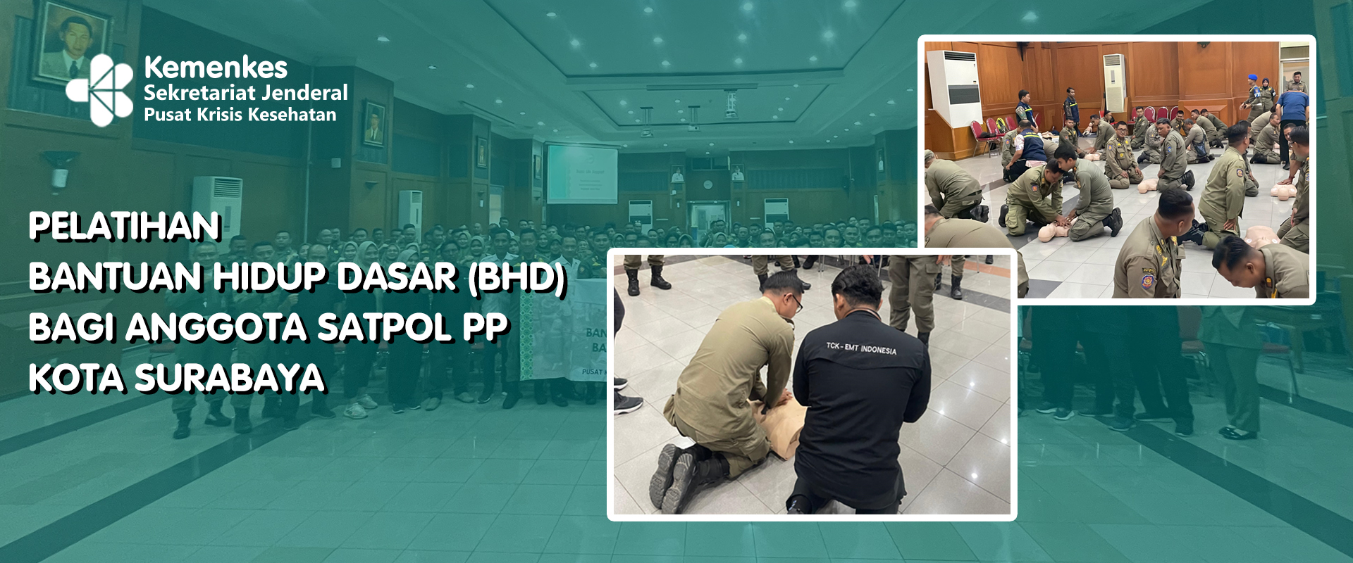 Pelatihan Bantuan Hidup Dasar (BHD) Bagi Personel Satpol PP Kota Surabaya